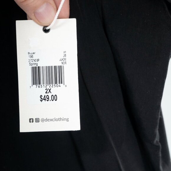 Dex Plus Pleated Satin Short women's shorts | 2X | NWT - Picture 6 of 8